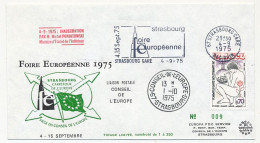 FRANCE - Env 0,70 Formation Santé OMEC Strasbourg Foire Européenne 4/9/1975 + Conseil De L'Europe - Lettres & Documents