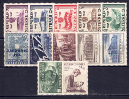 Österreich 1955 - Jahrgang Mit ANK-Nr. 1021 - 1032, MiNr. 1012 - 1023, Postfrisch ** / MNH - Ganze Jahrgänge