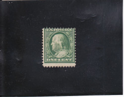 FRANKLIN 1C VERT NEUF SANS GOMME N° 167  YVERT ET TELLIER 1908-09 - Unused Stamps