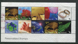 NEW ZEALAND 2005 PERSONALISED STAMPS SHEET 2801-10 FU - Oblitérés