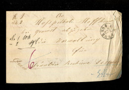"THURN UND TAXIS" 1858, Paketbegleithuelle Klarer K1 "WORMS" (15327) - Covers & Documents