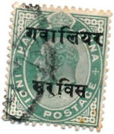 INDIA 1903 King Edward VII - 1/2 A - OBL Overprinted For Gwalior - 13 - Gwalior