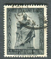 REPUBBLICA 1949 MAZZINI USATO - 1946-60: Oblitérés