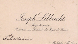 MEULEBEKE LIBBRECHT Joseph Juge De Paix Carte De Visite Vers 1893 - Cartes De Visite