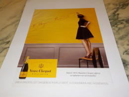 ANCIENNE PUBLICITE CHAMPAGNE VEUVE CLICQUOT 2016 - Alkohol