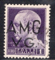 Italy 1945 Postage Stamp Overprinted "A.M.G.V.G." - Watermarked In Fine Used - Afgestempeld