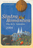 Postcard - Sintra, Romantic Valentine's Day 2004 -"Hot Air Balloon Transport" - Valentinstag