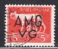 Italy 1945 Postage Stamp Overprinted "A.M.G.V.G." - Watermarked In Fine Used - Afgestempeld