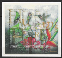 Dominica 2001 MiNr. 3054 - 3059  Birds, Hummingbirds M/sh MNH** 8.00 € - Hummingbirds