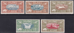 Iceland 1930 Sc C4-8  Air Post Set MH* - Poste Aérienne