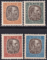 Iceland 1902 Sc O13-6  Official Partial Set MLH* Some Gum Crazing - Dienstmarken