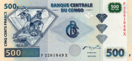 CONGO DEMOCRATIC REPUBLIC 500 FRANCS 2002 P-96 A.1 UNC - RARA SUFIX - X - República Democrática Del Congo & Zaire