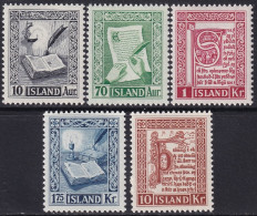 Iceland 1953 Sc 278-82  Set MLH* - Unused Stamps