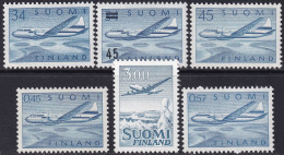 Finland 1958-73 Sc C5-10  Air Post Selection MLH* - Ungebraucht