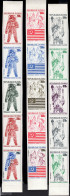 MALI(1975) US-USSR Space Cooperation. Set Of 3 Trial Color Proof Strips Of 5. Scott Nos C247-9. Yvert Nos PA 245-7. - Mali (1959-...)