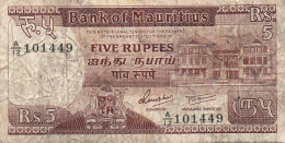 MAURITIUS 5 RUPEES 1985 P-34 - Circ. - Maurice