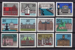 GERMANY, 1964, MNH Stamp(s) , Buildings Capital, Michel Nr(s). 416-427, Scannr. 13320 - Ungebraucht