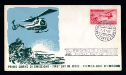 64-SAN MARINO-FIRST DAY AIRMAIL COVER SAN MARINO.1961.ENVELOPPE PREMIER JOUR SAINT MARIN.Primo Giorno. - Cartas & Documentos