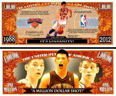 USA - FANTASY NOTE -  JEREMY  LIN , BASKETBALL  PLAYER  - UNC - Andere & Zonder Classificatie
