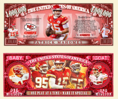 USA - FANTASY NOTE -  PATRICK  MAHOMES , AMERICAN  FOOTBALL  PLAYER  - UNC - Autres & Non Classés