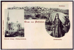 Gruss Aus Bethlehem - Israel Palestine Postcard - Deutsche Evang Kirche - Palestine