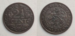 2 1/2 CENT Koninkrijk Der Nederlanden Nederland Coin Munt Muntstuk Münze - 2.5 Cent