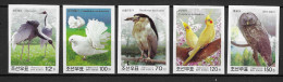 Korea, North 2003  MiNr. 4686 - 4691 Korea-Nord Birds Night Heron Cockatiel Tawny Owl 5v  ND MNH** 15,00 € - Perroquets & Tropicaux