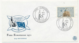 FRANCE - Env. 0,50 Europa - Cachet Temporaire "Foire Européenne Strasbourg" 2/9/1971 - Gedenkstempel