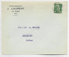 FRANCE GANDON 5FR VER N°719 SEUL LETTRE COVER ST MARCELLIN 1947 AU TARIF FACTURE - 1945-54 Marianne Of Gandon