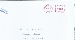 Ema Pitney Bowes - Lettre De Dublin Pour La France - Enveloppe Réduite 220x110 - Briefe U. Dokumente