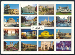 °°° GF1260 - ROMA - VEDUTE - 2002 With Stamps Vaticano °°° - Mehransichten, Panoramakarten
