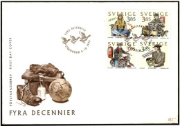 SWEDEN STOCKHOLM 1996 - FOUR DECADES OF YOUTH - FDC - M - Brieven En Documenten