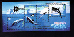 1796210422 1995 SCOTT L97C (XX) POSTFRIS MINT NEVER HINGED   -  WHALES AND DOLPHINS POST EXHIBITION SHEET NO 3 - Unused Stamps