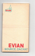 Carnet De Note Ou Facture Evian Source Cachat - Format : 8x14.5 cm - Rechnungen