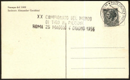 SHOOTING - ITALIA ROMA 1956 - XX CAMPIONATO DEL MONDO DI TIRO AL PICCIONE - M - Tiro (armi)