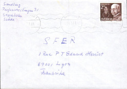 SUEDE SEUL SUR LETTRE POUR LA FRANCE 1981 - Lettres & Documents