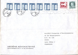 SUEDE AFFRANCHISSEMENT COMPOSE SUR LETTRE DE GÖTEBORG POUR LA FRANCE 1982 - Lettres & Documents