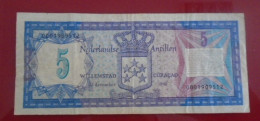 NETHERLANDS ANTILLES, P 15a ,  5 Gulden  ,  1980 , VF - Antille Olandesi (...-1986)