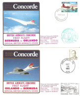 CONCORDE PREMIER 1er VOL FIRST FLIGHT BRITISH AIRWAYS BERMUDA ORLANDO BERMUDA  OCT 1983 - Altri & Non Classificati