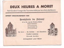 MORET SUR LOING 77 Deux Heures A MORET Petit Guide Offert Par HOSTELLERIE DU PRIEURE Clas 22 N0152 - Pays De Loire