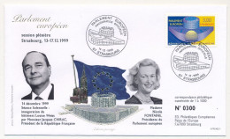 FRANCE - Env 3,00 Parlement Européen - Obl Temporaire Inauguration - Strasbourg 14/12/1999 - Brieven En Documenten
