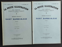 La Petite Illustration N.789-790 - 1936 - Saint Barbe-Bleue - Delaquys - 2 Num.                                          - Cinema Y Música