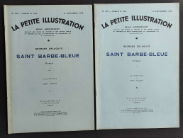 La Petite Illustration N.789-790 - 1936 - Saint Barbe-Bleue - Delaquys - 2 Num.                                          - Cinema E Musica