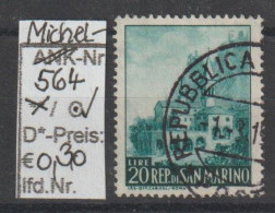 1957 - SAN MARINO - FM/DM "Landschaften" 20 L Mehrf. - O  Gestempelt - S.Scan (564o S.marino) - Used Stamps