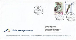 ANDORRA. Linia Asseguradora, Letter (Andorra Commercial Postal ), Nice Round Cancels - Cartas & Documentos