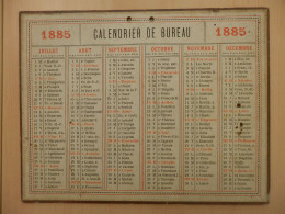 GRAND CALENDRIER 1885 CALENDRIER DE BUREAU - Grand Format : ...-1900