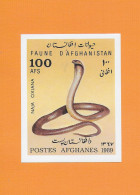 AFGHANISTAN  1989  Postfrisch**MNH  MICHEL-Nr. Block 84  = REPTILIEN  # SCHLANGEN: KOBRA  # Naturschutz: Reptilien - Serpents
