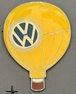 BALLON A AIR CHAUD  - MONTGOLFIERE JAUNE - VOITURE VW - VOLKSWAGEN - CAR - LOGO - AUTOMOBILE - BALLOON - (32) - Montgolfier