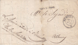 Lettre De Rumilly Suisse Du 16 Août 1852 Griffe Après Le Départ - 1843-1852 Federale & Kantonnale Postzegels