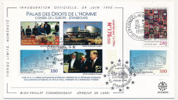 FRANCE - Env 2,80 Conseil Europe - Cad Conseil Europe Strasbourg 29/6/1995 - Inauguration Officielle - Briefe U. Dokumente